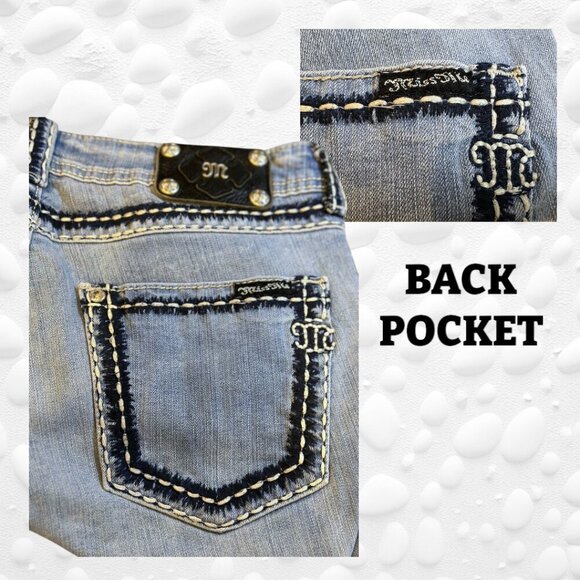 “Miss Me” Womens Light Blue Denim Boyfriend Capri JB5014PB - 30” - Picture 6 of 9